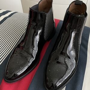 Pertini Patent Leather Ankle Boots Sz 37 US 7